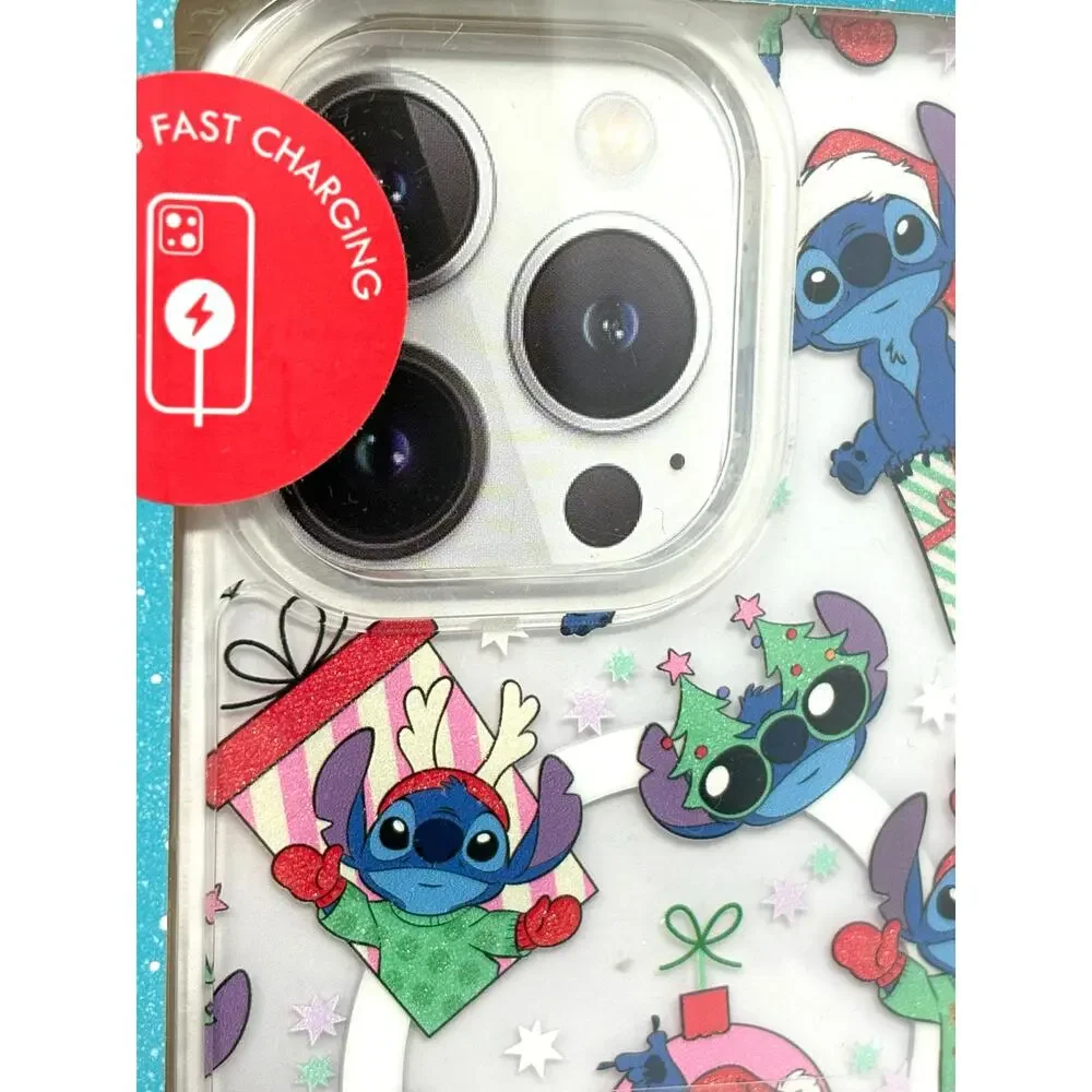 Disney Stitch Christmas iPhone 16 Pro Max Case Skinny Dip Glitter Xmas Santa NIP